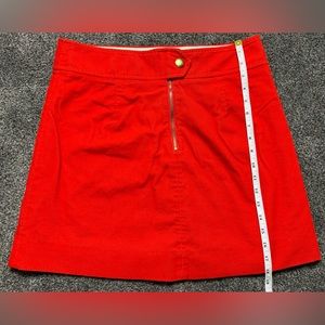 J.Crew Skirt Womens‎ 10 Red Corduroy Short Mini Cotton Classic Casual C-19